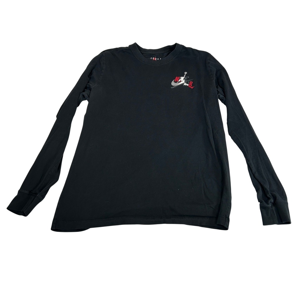 Retro Jordan Jumpman Nike Air Long Sleeve T-Shirt Black CT6747-011 Mens Large